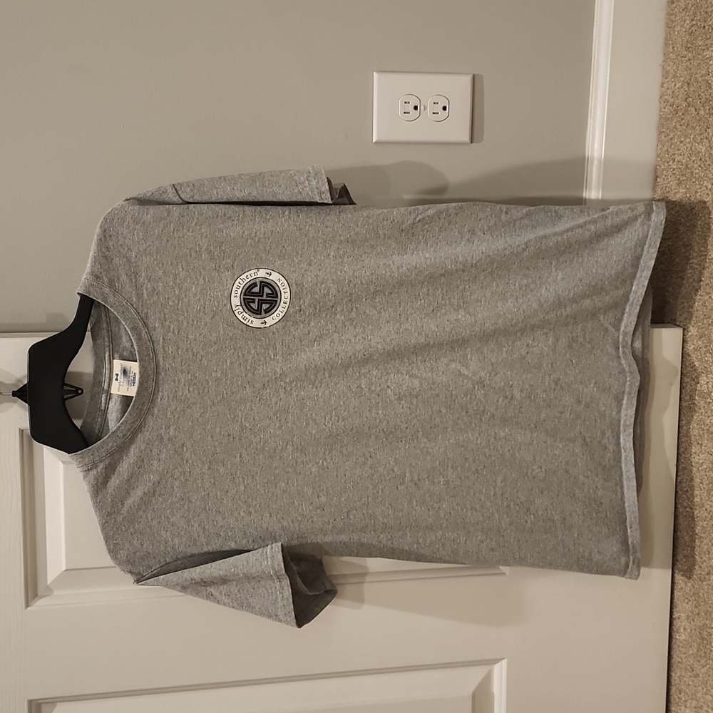 Womens Simply Southern Gray Lacrosse Tee Size Medium